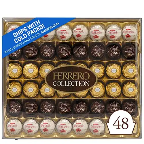 Ferrero Rocher Collection, 48 Count, Gift Box, Assorted Coconut Candy and Chocolates, 18.2 oz